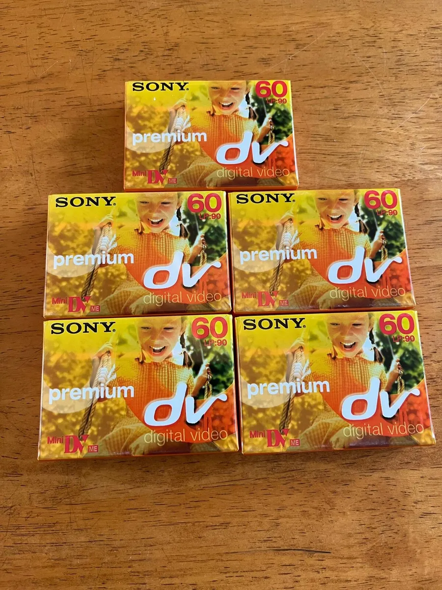 Sony DV Tapes. Premium. New. 5 in Total. - Image 1