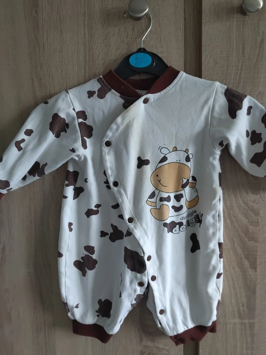 Cow style  baby playsuit fits up to 18 years - Image 2