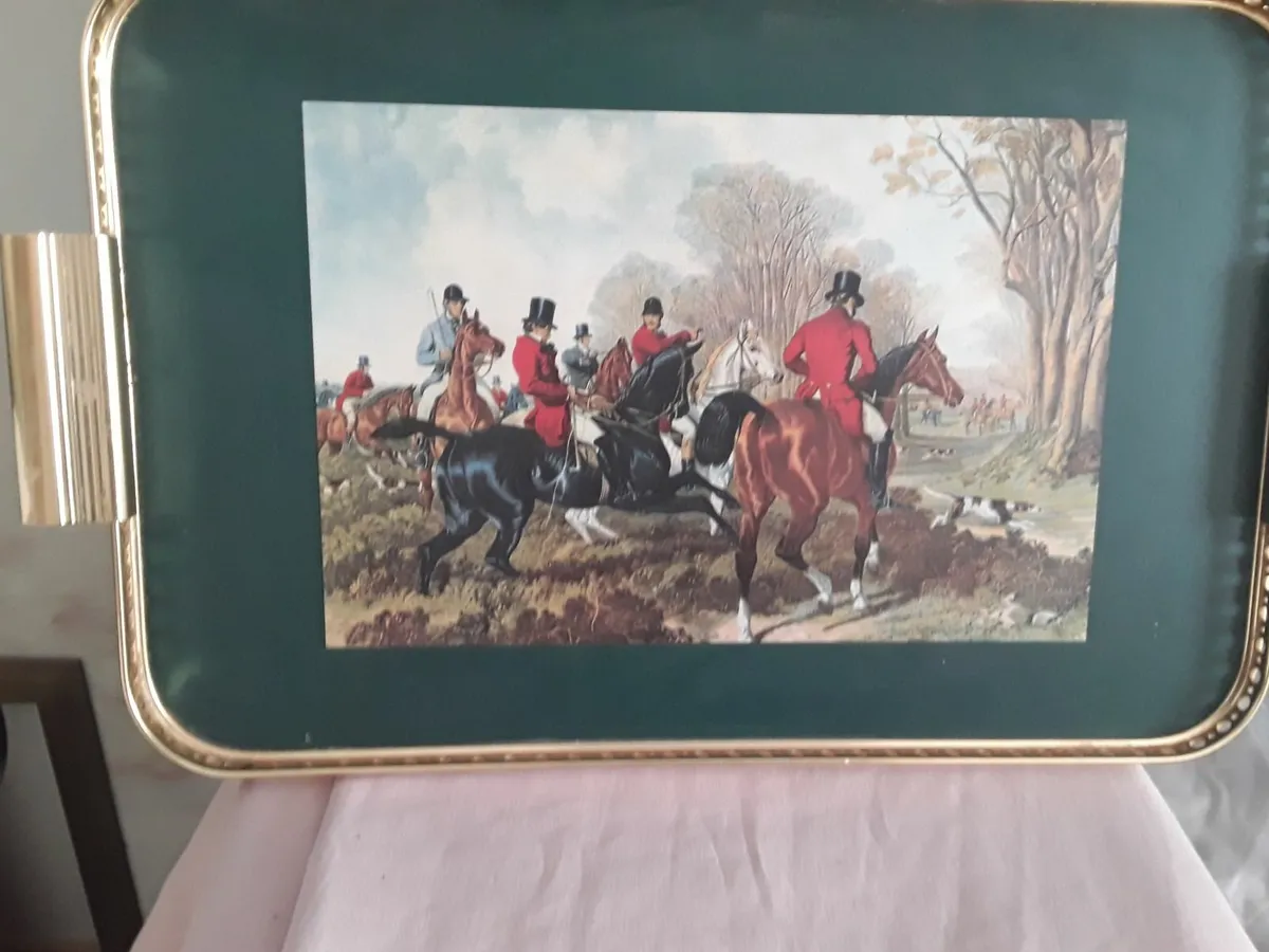 Lovely vintage tray Huntsman scene - Image 4