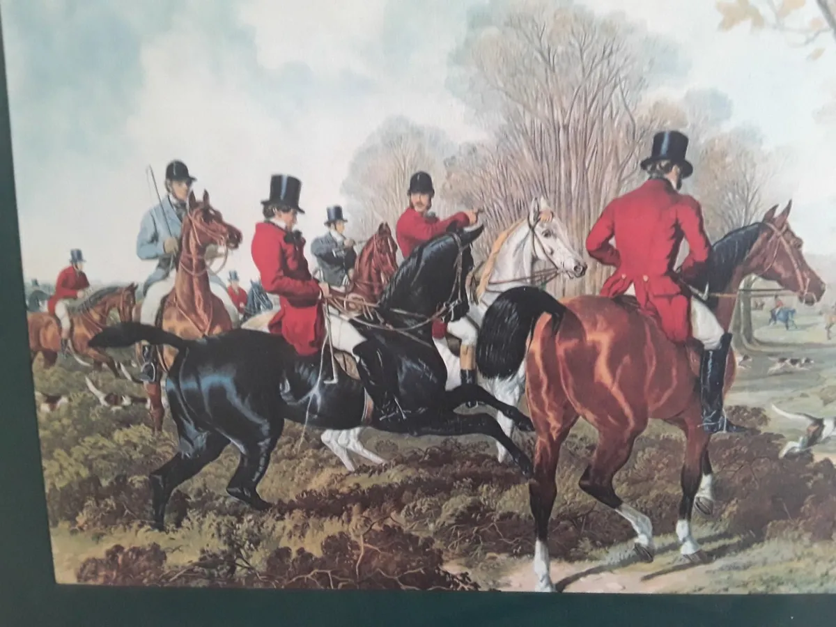 Lovely vintage tray Huntsman scene - Image 1