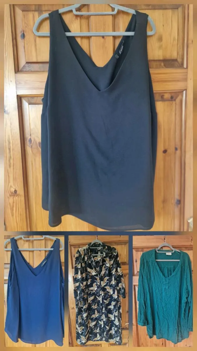 Bundle of ladies tops, tunics and dress sz 24/26 - Image 2