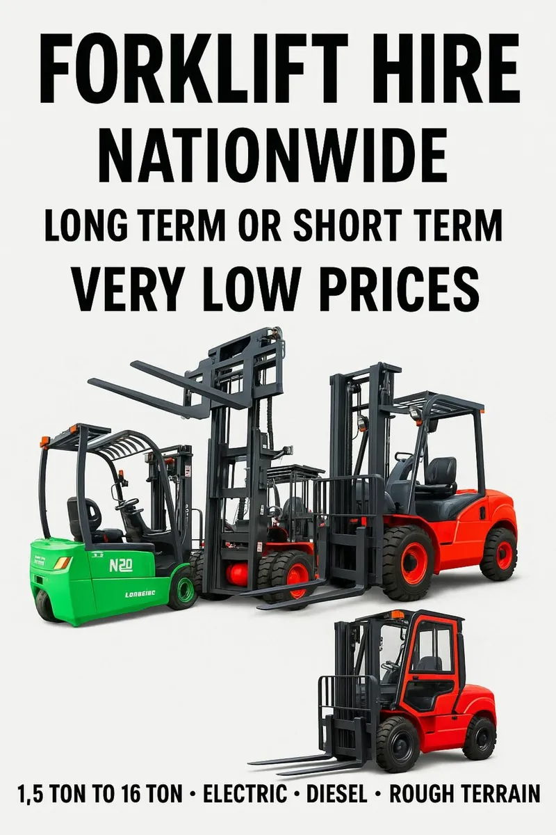 Forklift hire 1.5ton - 16 ton, Electric, Diesel - - Image 1