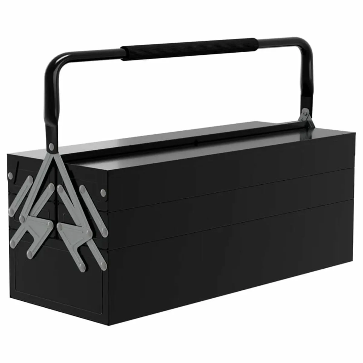 3 Tier Metal Toolbox, 5 Tray Professional Portabl - Image 1