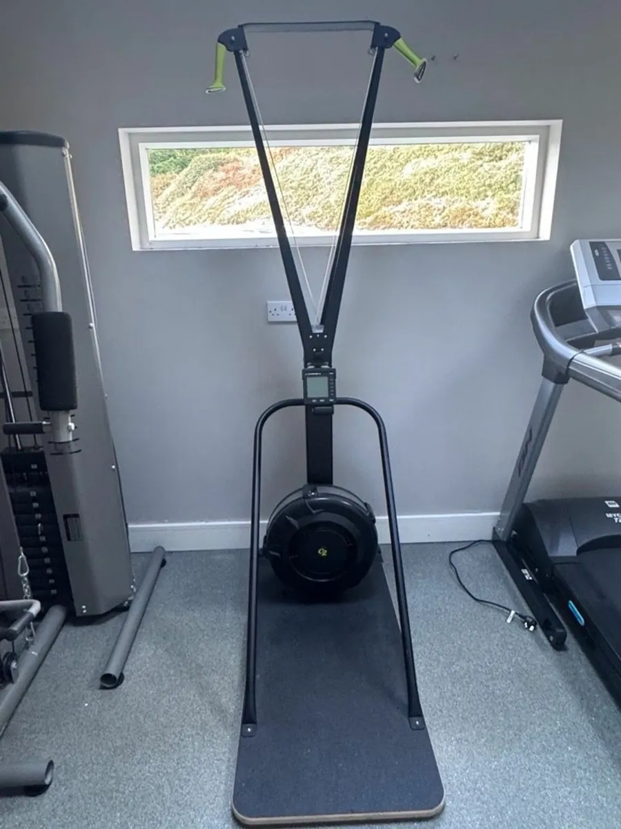 Ski erg with stand