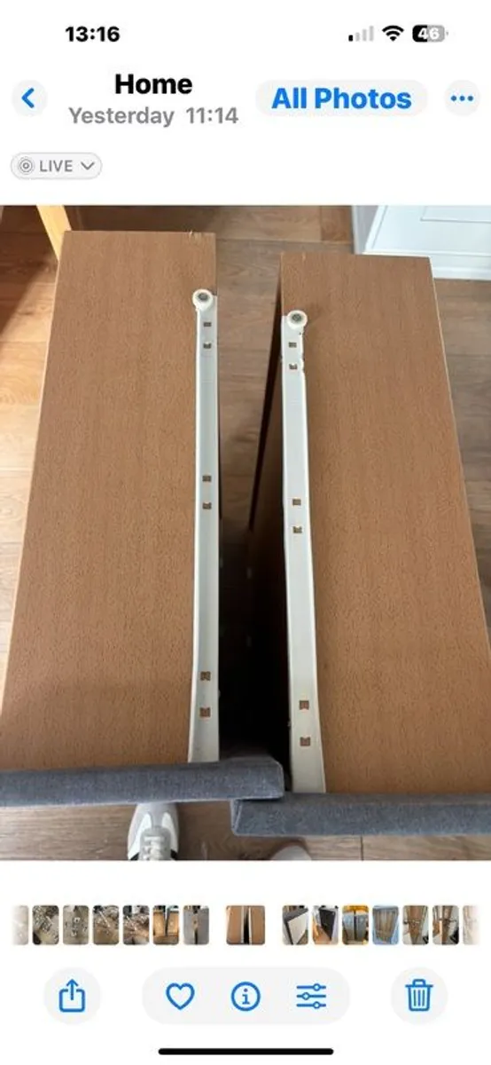 Small double 4ft divan as new, grey, with two drawers (same side) - Image 4