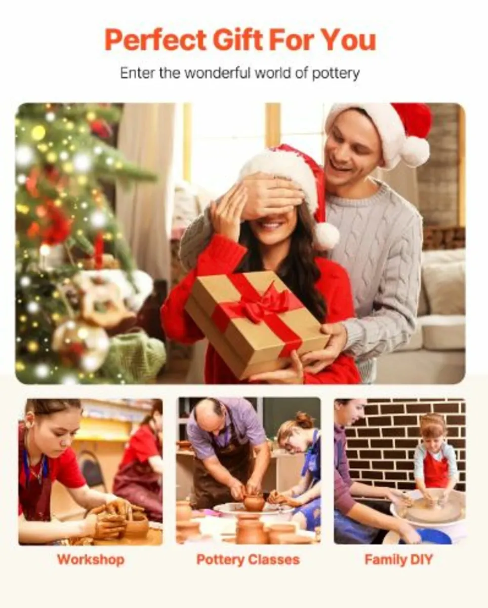 Pottery Wheel, 35 cm Ceramic Wheel Forming Machine - Image 2