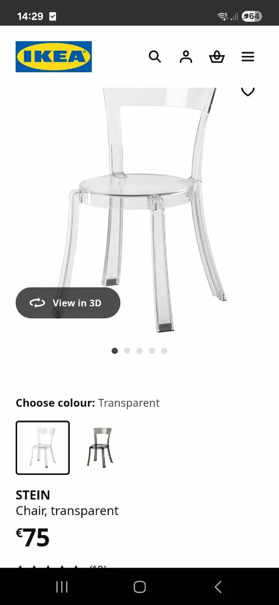 IKEA transparent chair – excellent - Image 3