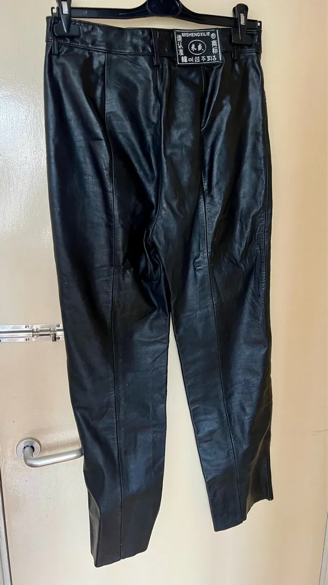 STRAIGHT LEATHER TROUSERS - Image 3