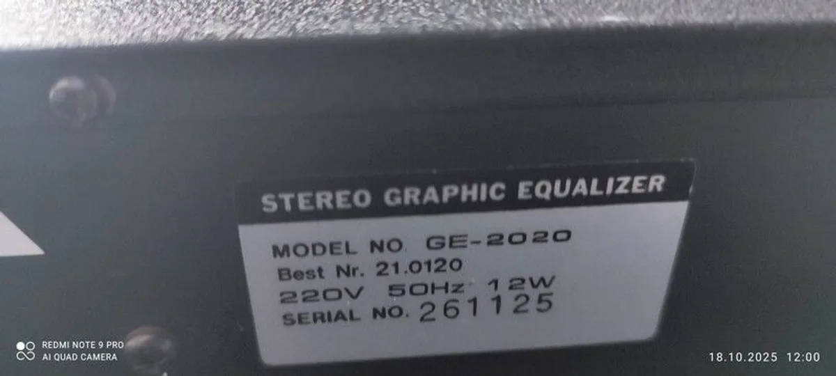 Mega-RAR  !!!  Amazing Monacor GE-2020 2 x 10 Band Graphic Equalizer Analyzer - Vintage - Image 3