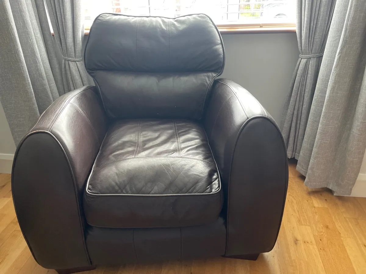 Leather arm chair - Image 2