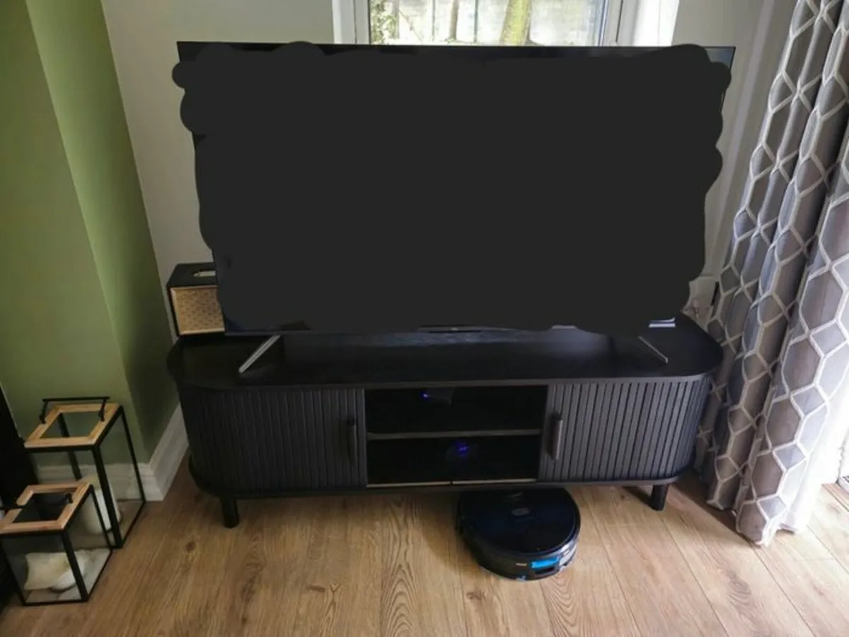 Birlea Axel Fluted TV Unit Black - Image 1