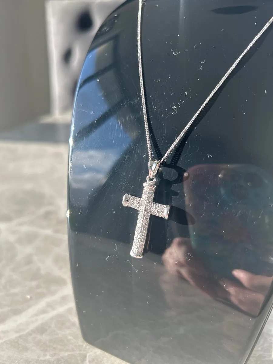 White gold diamond chunky necklace - Image 1