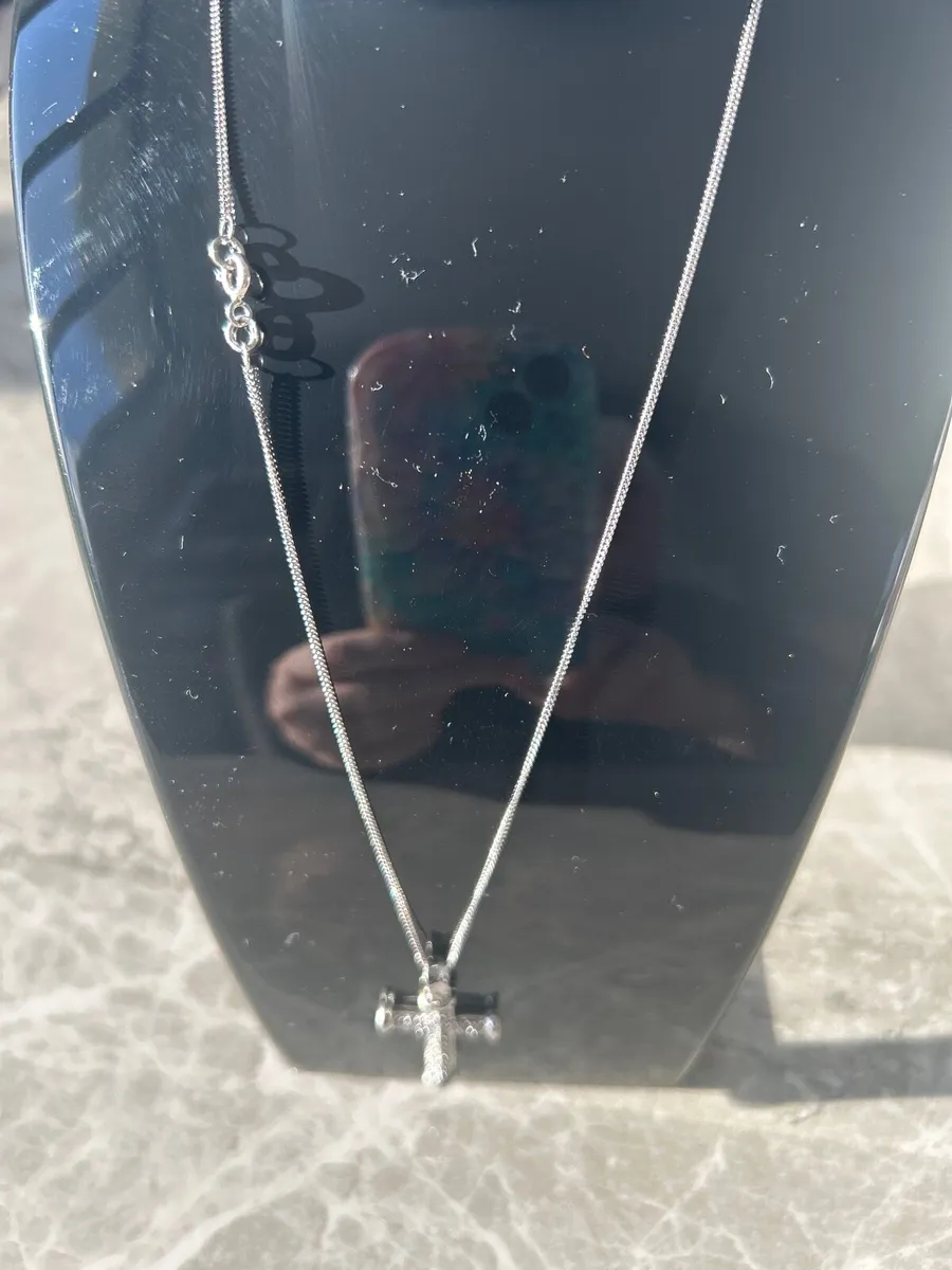 White gold diamond chunky necklace - Image 4