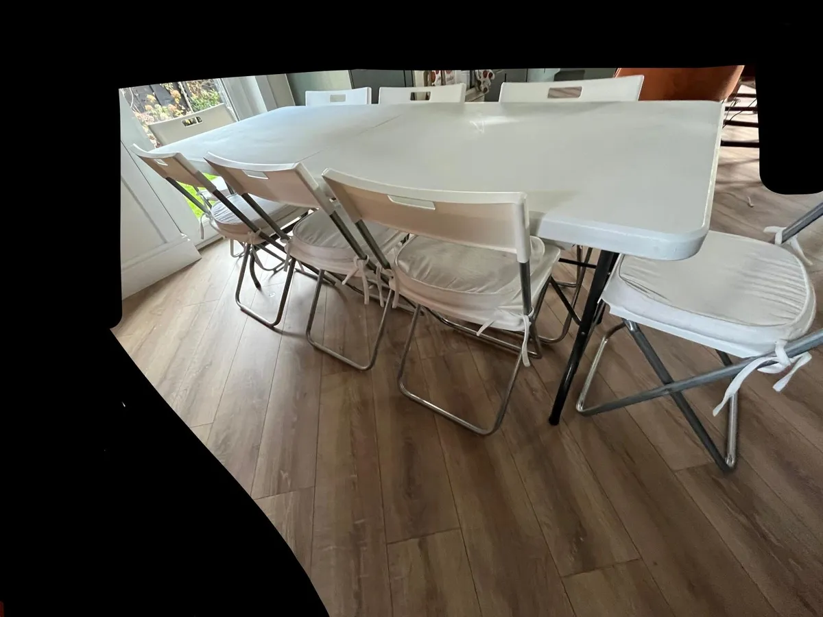 Folding Table with 8 Chairs - Image 1