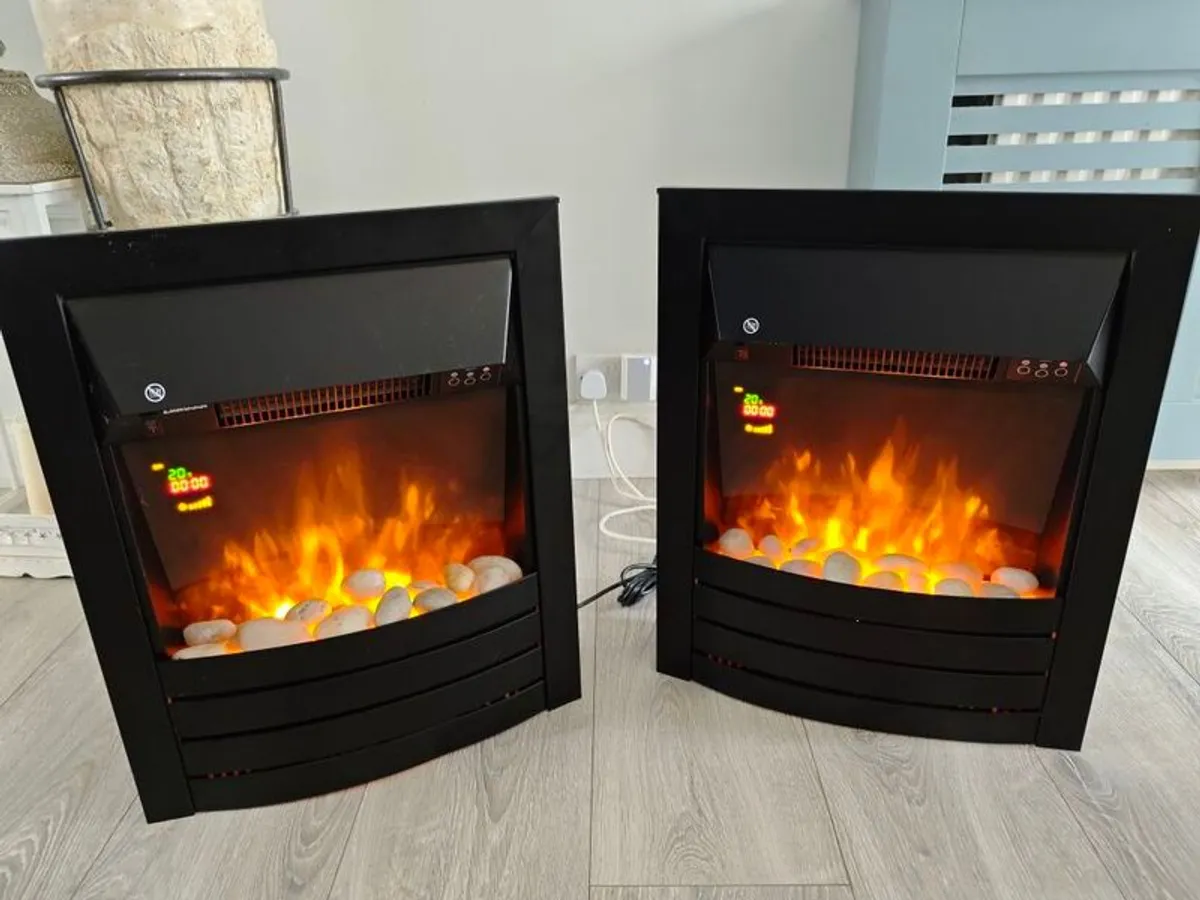 Zanussi 2 KW Black Electric Inset Fire Stove - Image 1