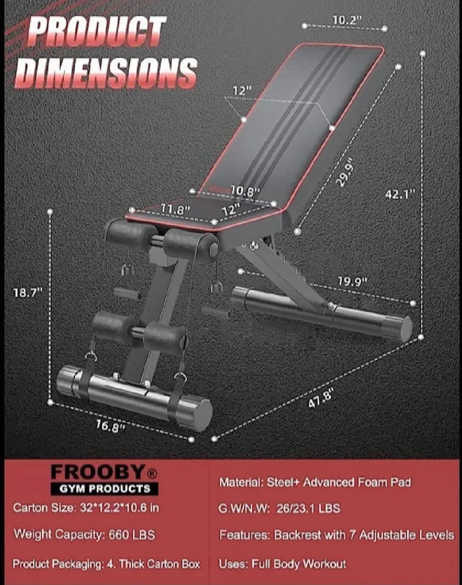 Weight Exercise Bench Home Gym - Image 4