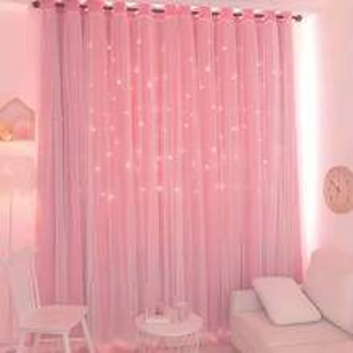 beautiful pink black out curtians w60/ 80 - Image 1