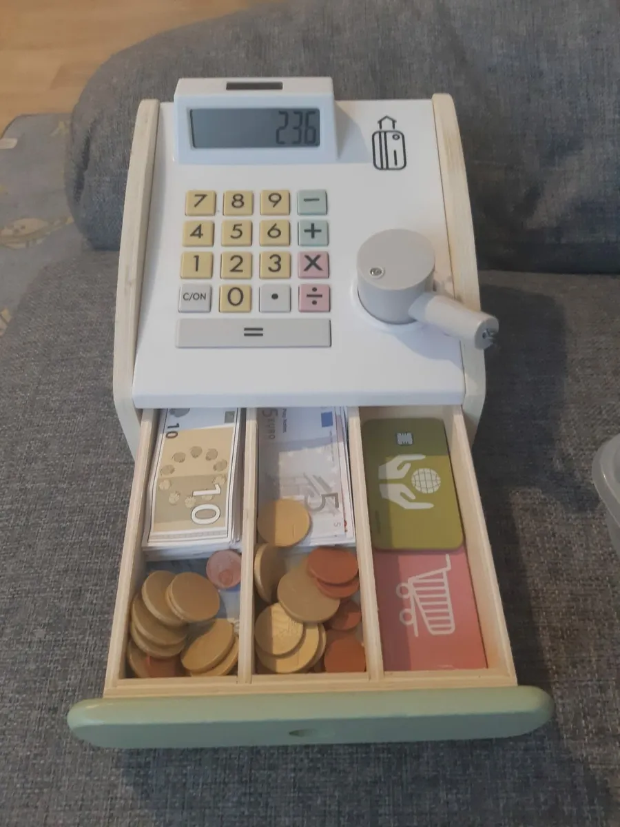 Wooden Checout with Money - Image 2