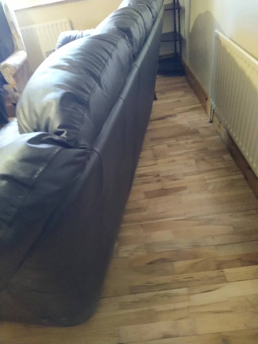 Three piece suite leather - Image 4