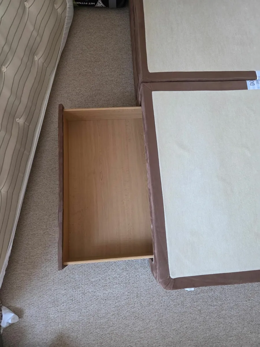 King size bed and headboard - Image 1