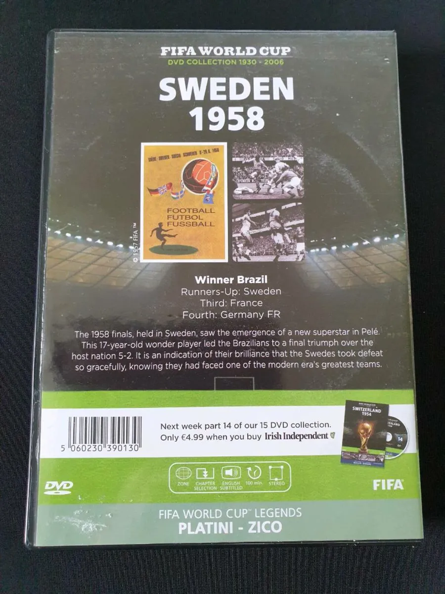 Sweden 1958 Football World Cup DVD Soccer - Image 2