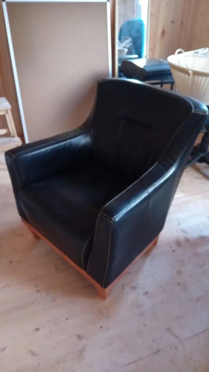 Black Leather Armchair