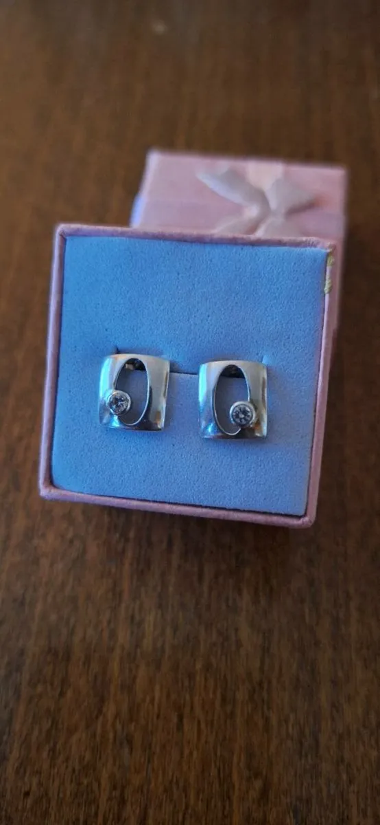 Sterling Silver Earrings Stone - Image 3