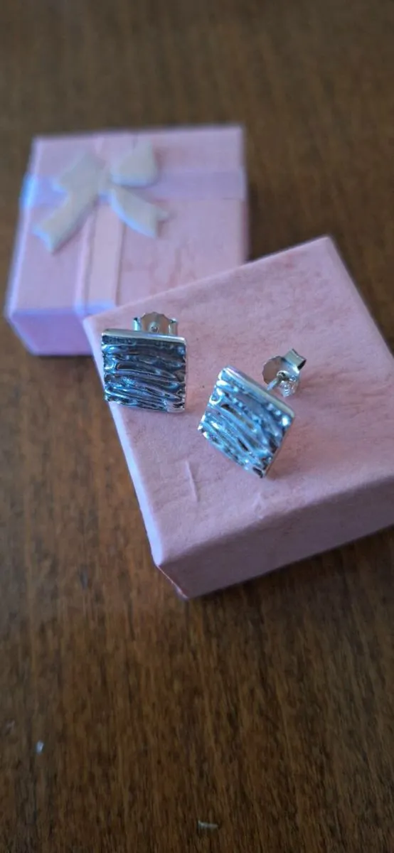 Sterling Silver Earrings Etch - Image 2