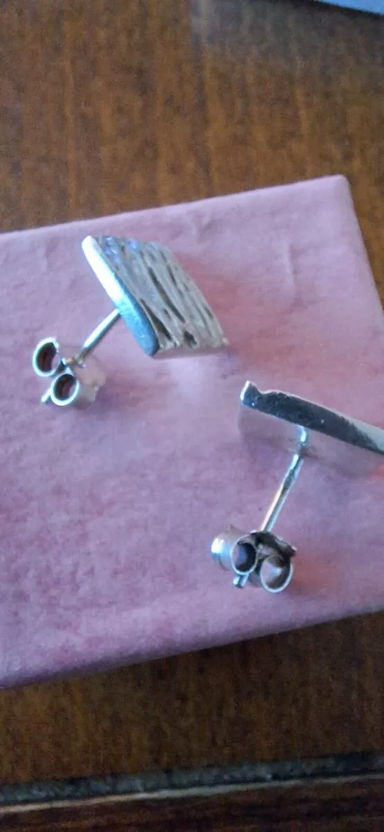 Sterling Silver Earrings Etch - Image 4