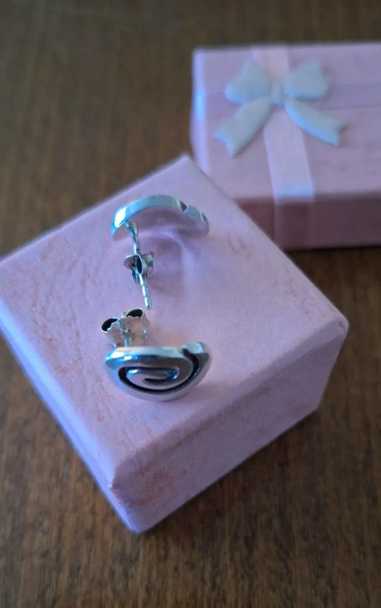 Sterling Silver Earrings Scroll - Image 3