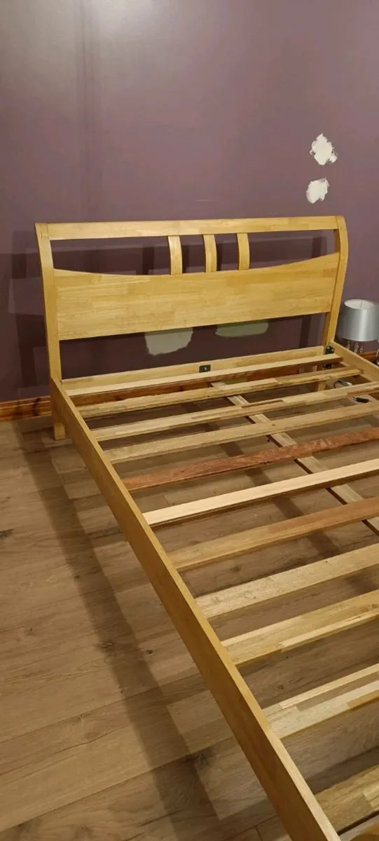 Pine double bed - Image 1