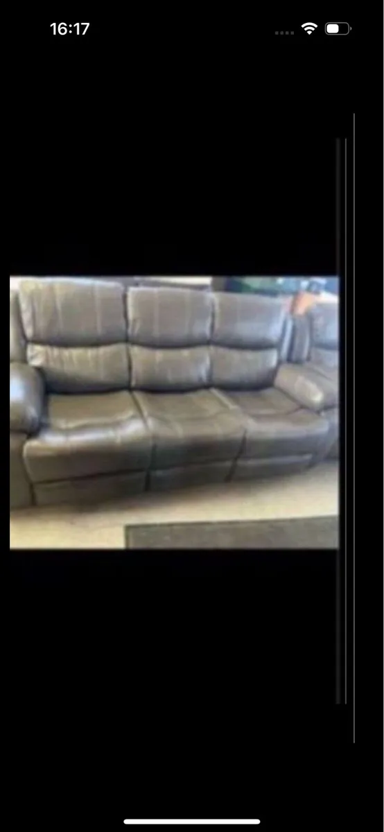 New leather suites in black or grey - Image 4