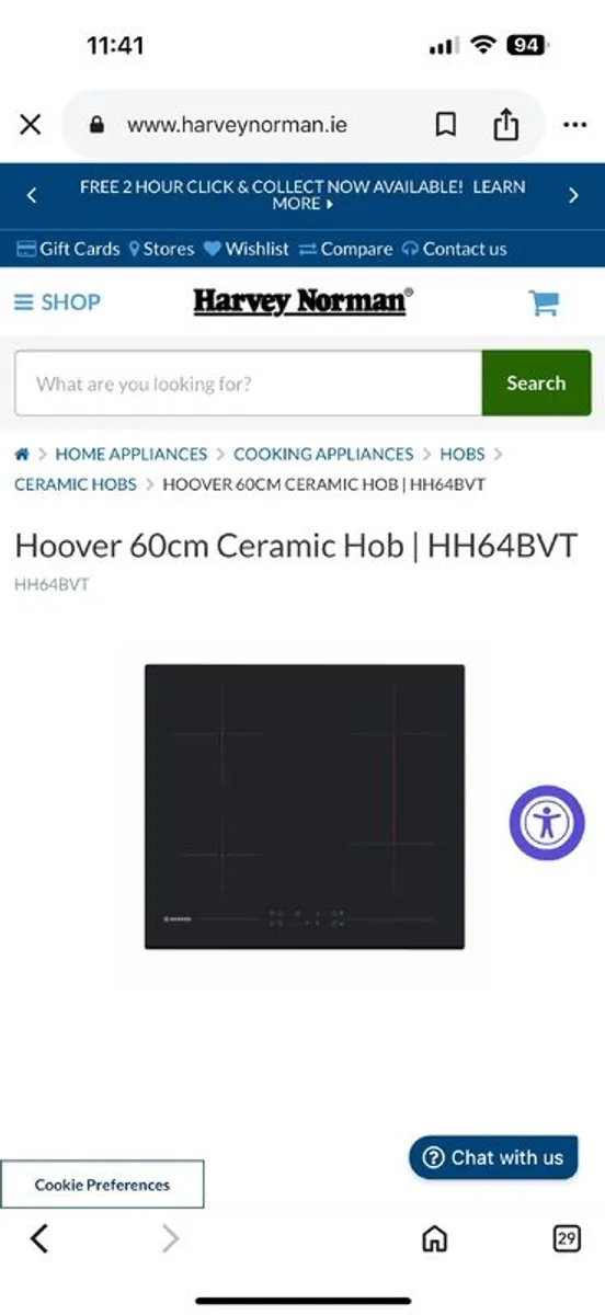 Hoover 60cm Ceramic Hob | HH64BVT - Image 2