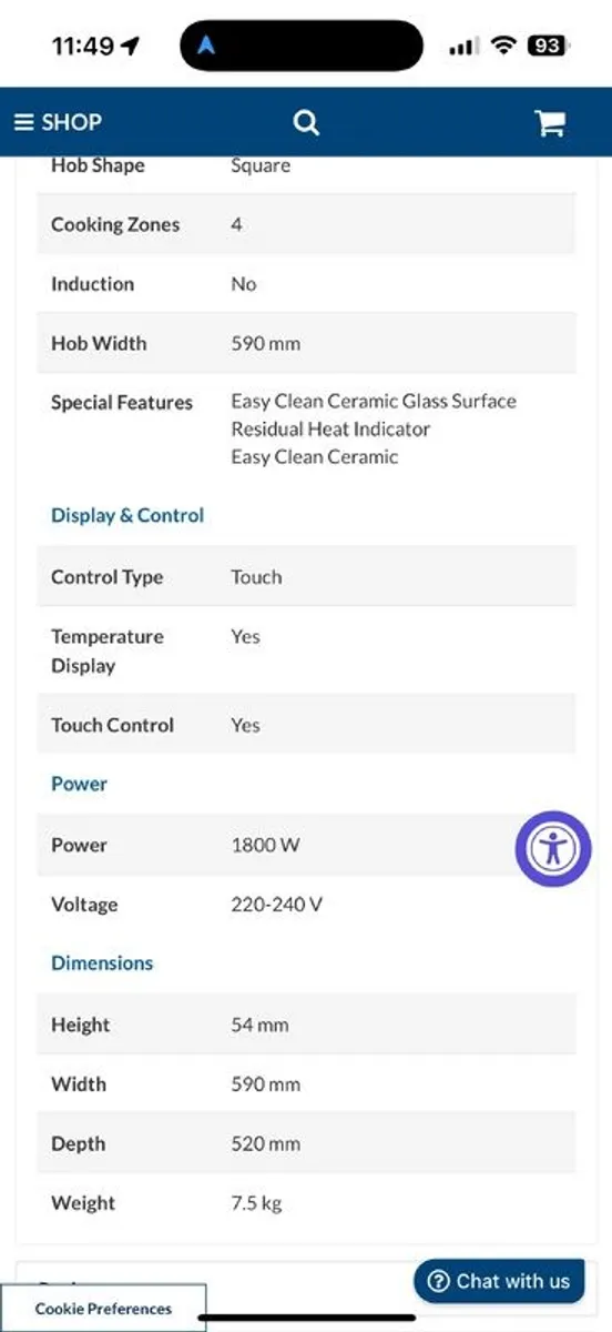 Hoover 60cm Ceramic Hob | HH64BVT - Image 3