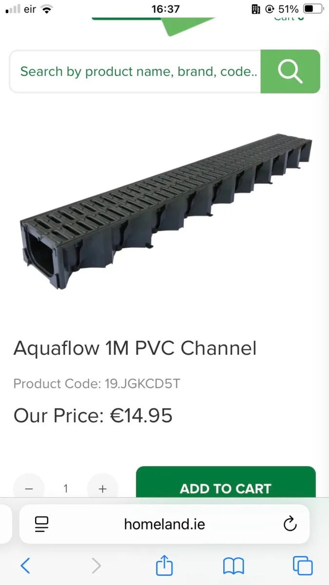 Aquaflow 1M PVC Channel - Image 3