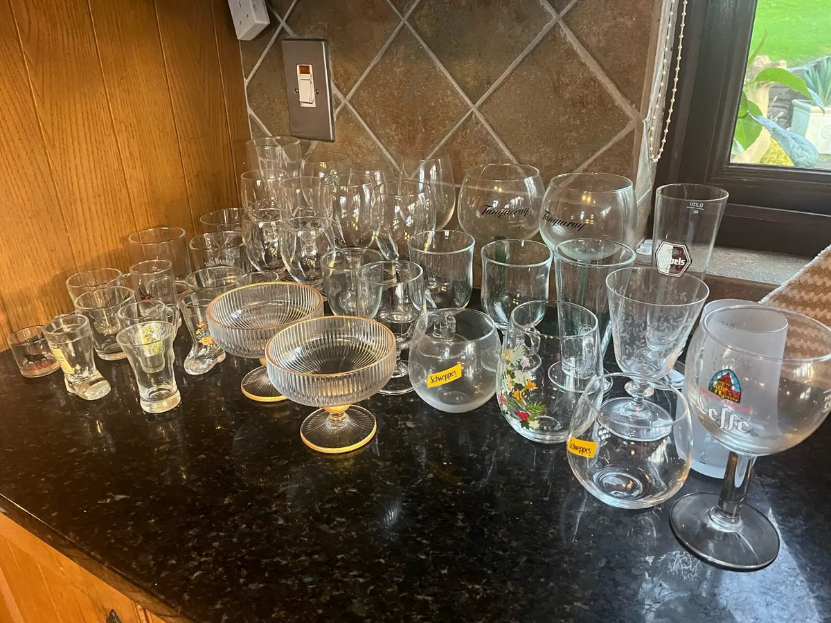 Job lot of drinking glass