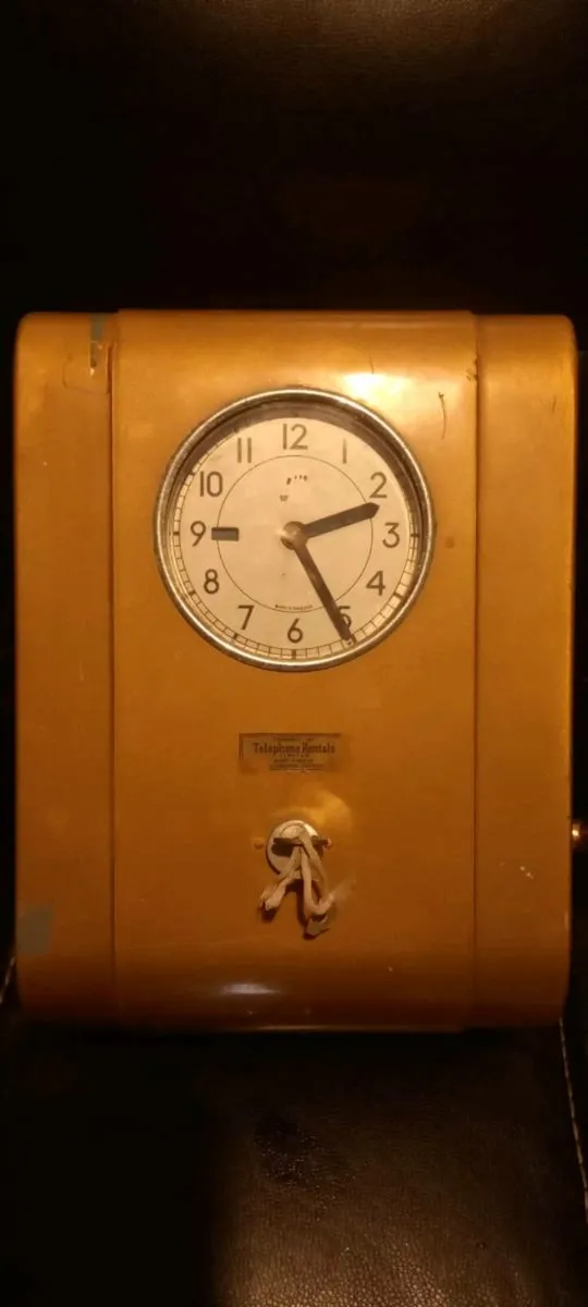 Antique HEAVY Industrial card Clock-in Machine - Image 3