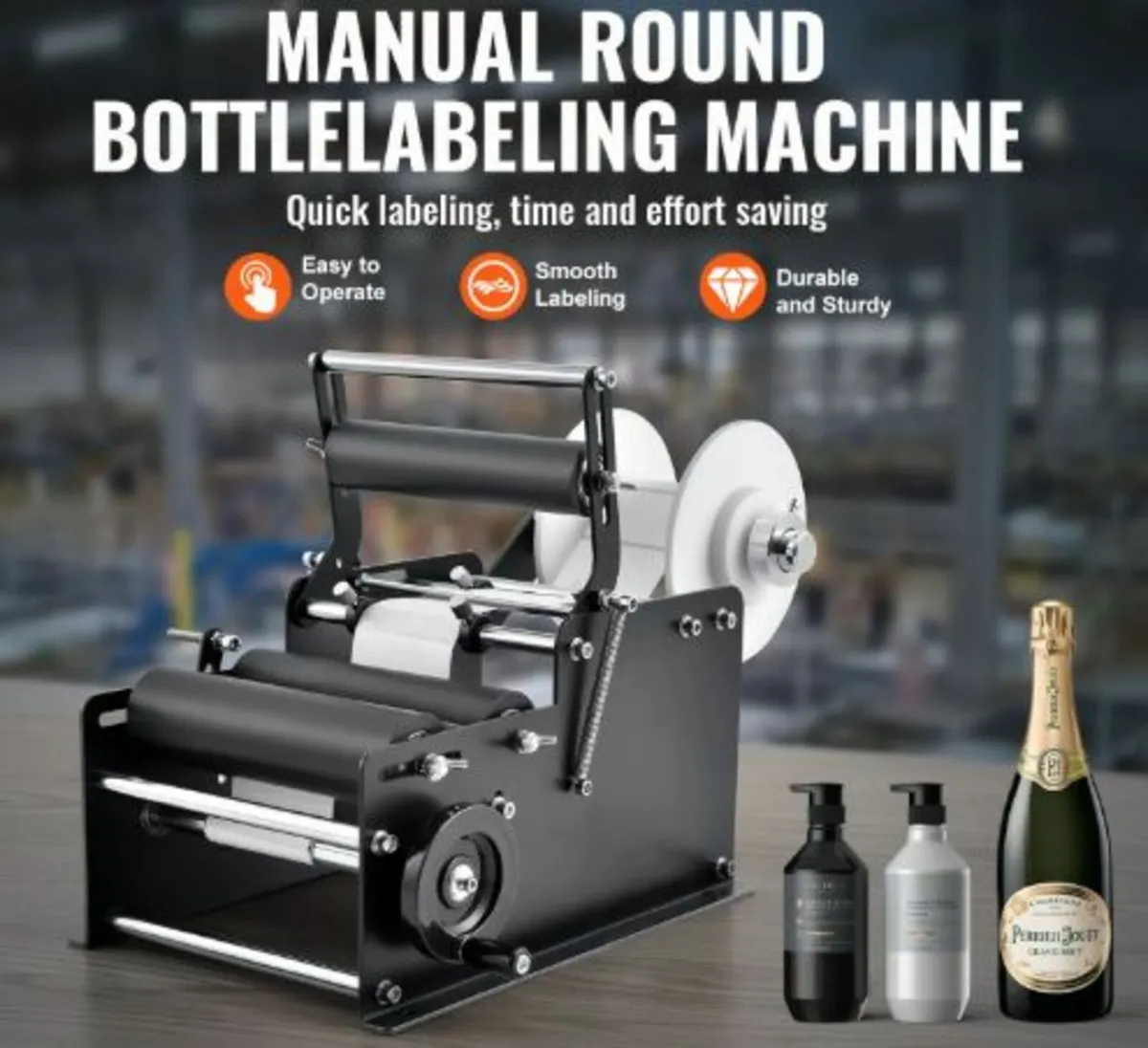 Manual Round Labeling Machine,15-20pcs/min,Bottle - Image 2