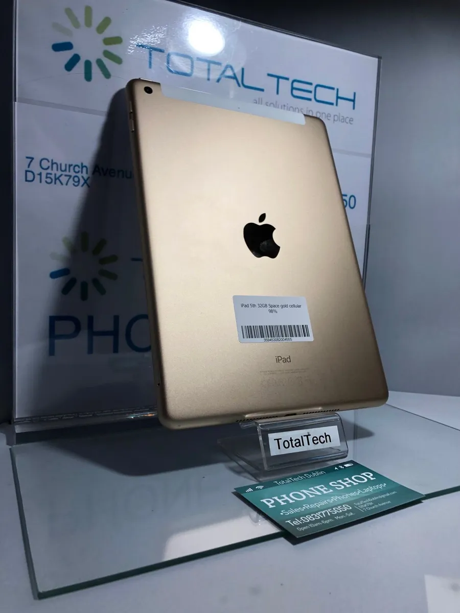 iPad 5th Gen Gold Like New with 4G Sim Card - Image 1