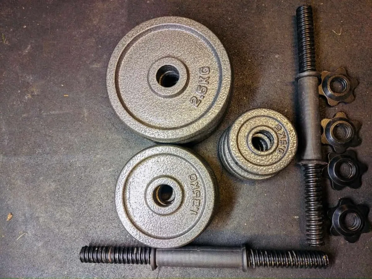 2 x 10KG Dumbbells Pair - 20KG Total Weight - Image 2