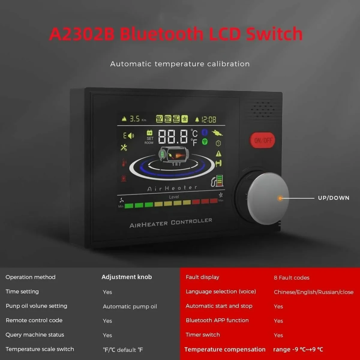 12V 8KW Diesel Heater,LCD, Remote,Bluetooth - Image 2