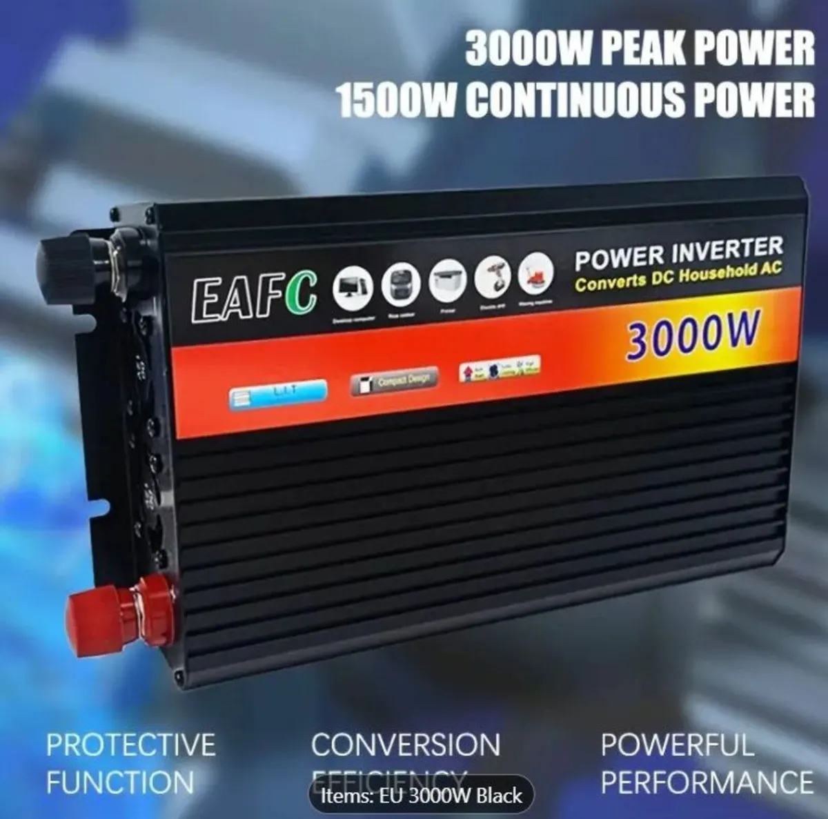 3000w power inverter DC 12V to AC 220V - Image 1