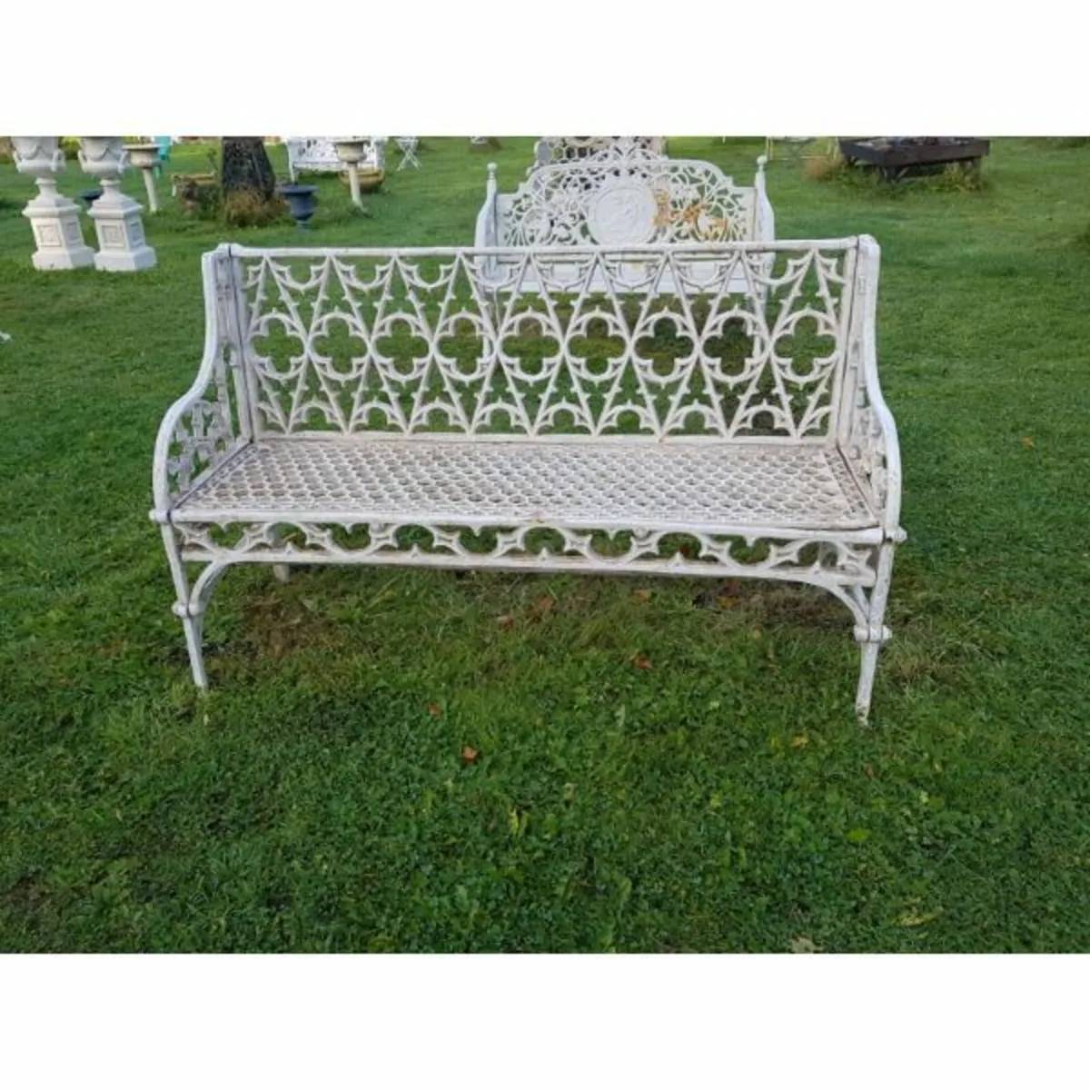 Bench Cast Iron Gothic H27 - Image 2