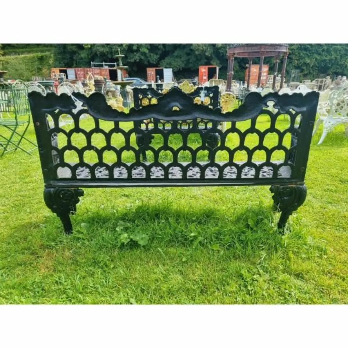 Bench Cast Iron Horse Shoe Large Black CH-R-742-B - Image 1