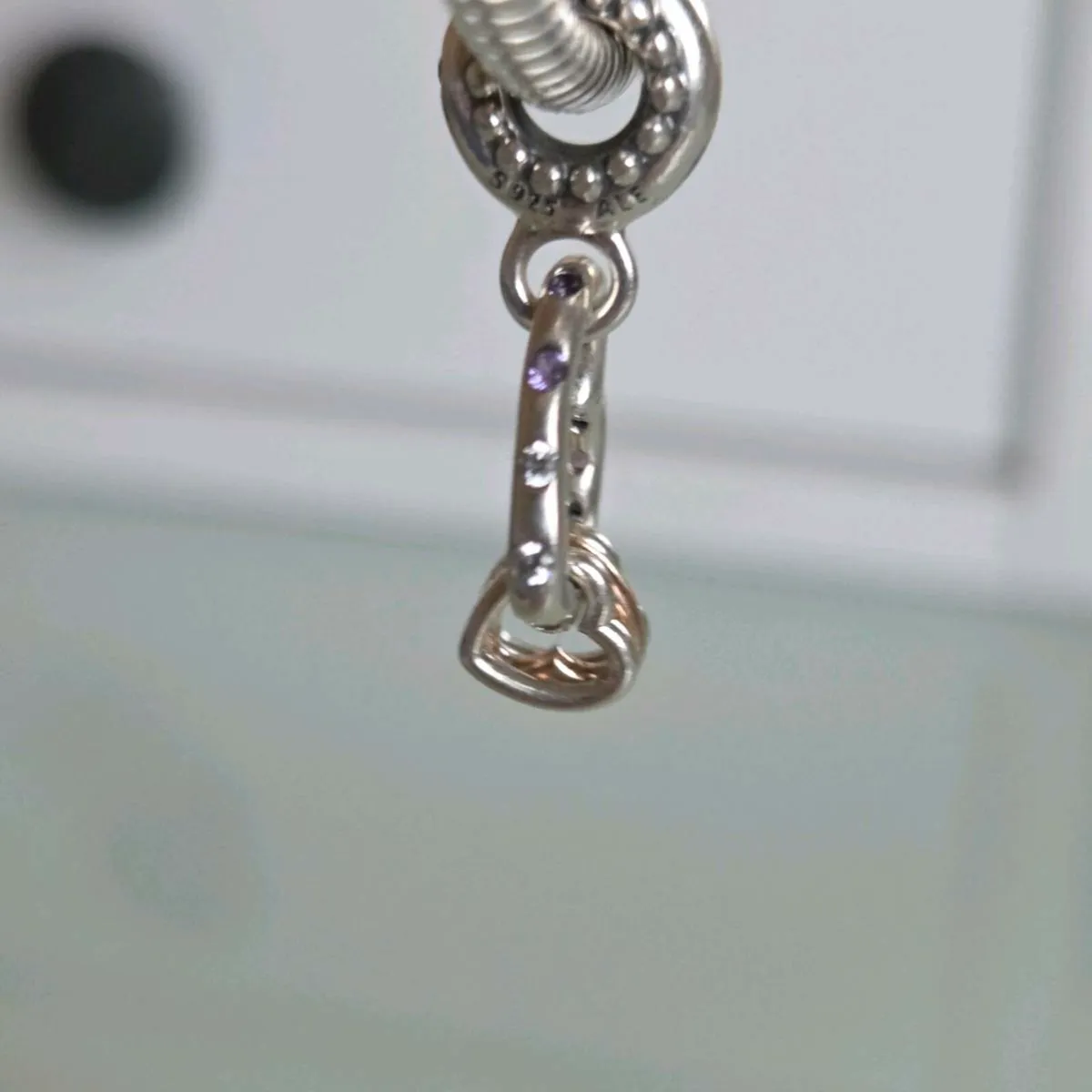 Pandora charm dangle hearts - Image 2