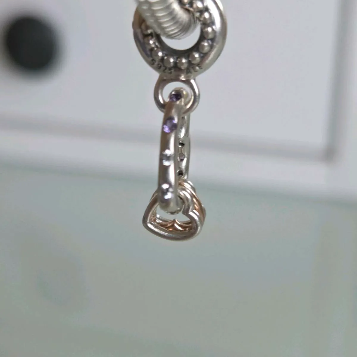 Pandora charm dangle hearts - Image 3
