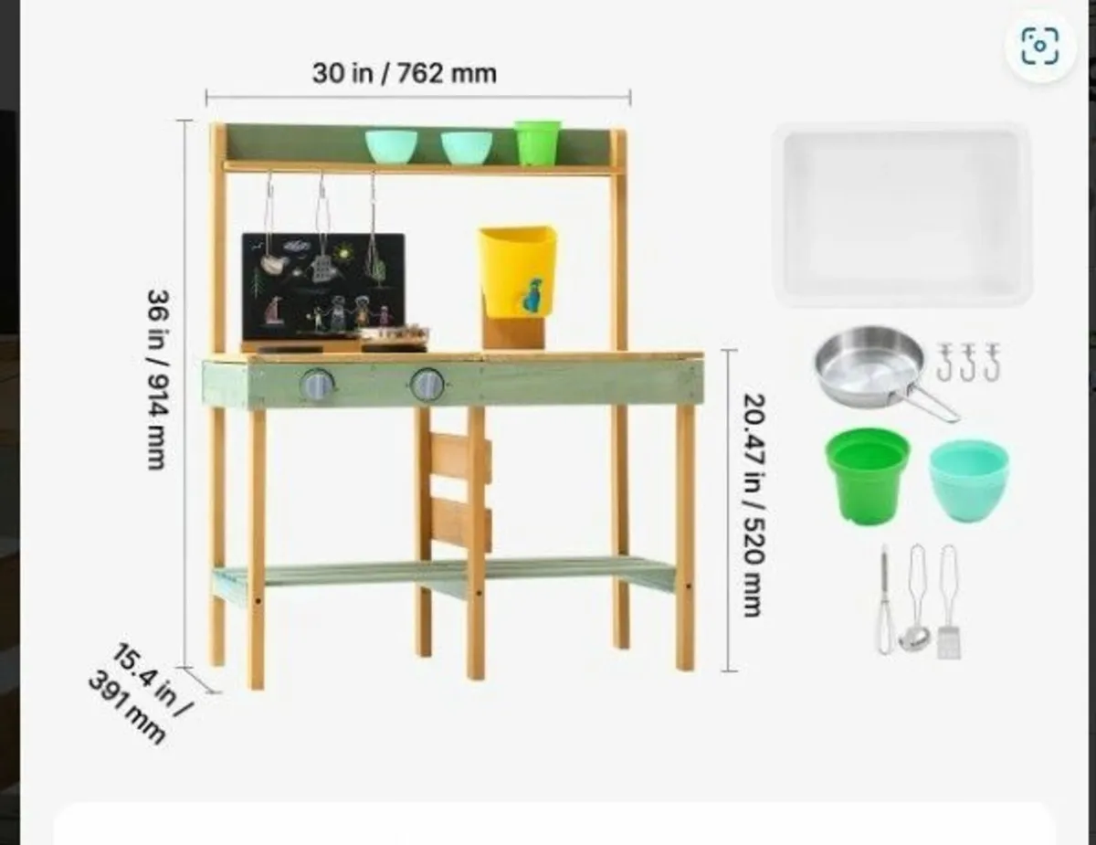 Wooden Play Kitchen - Image 3