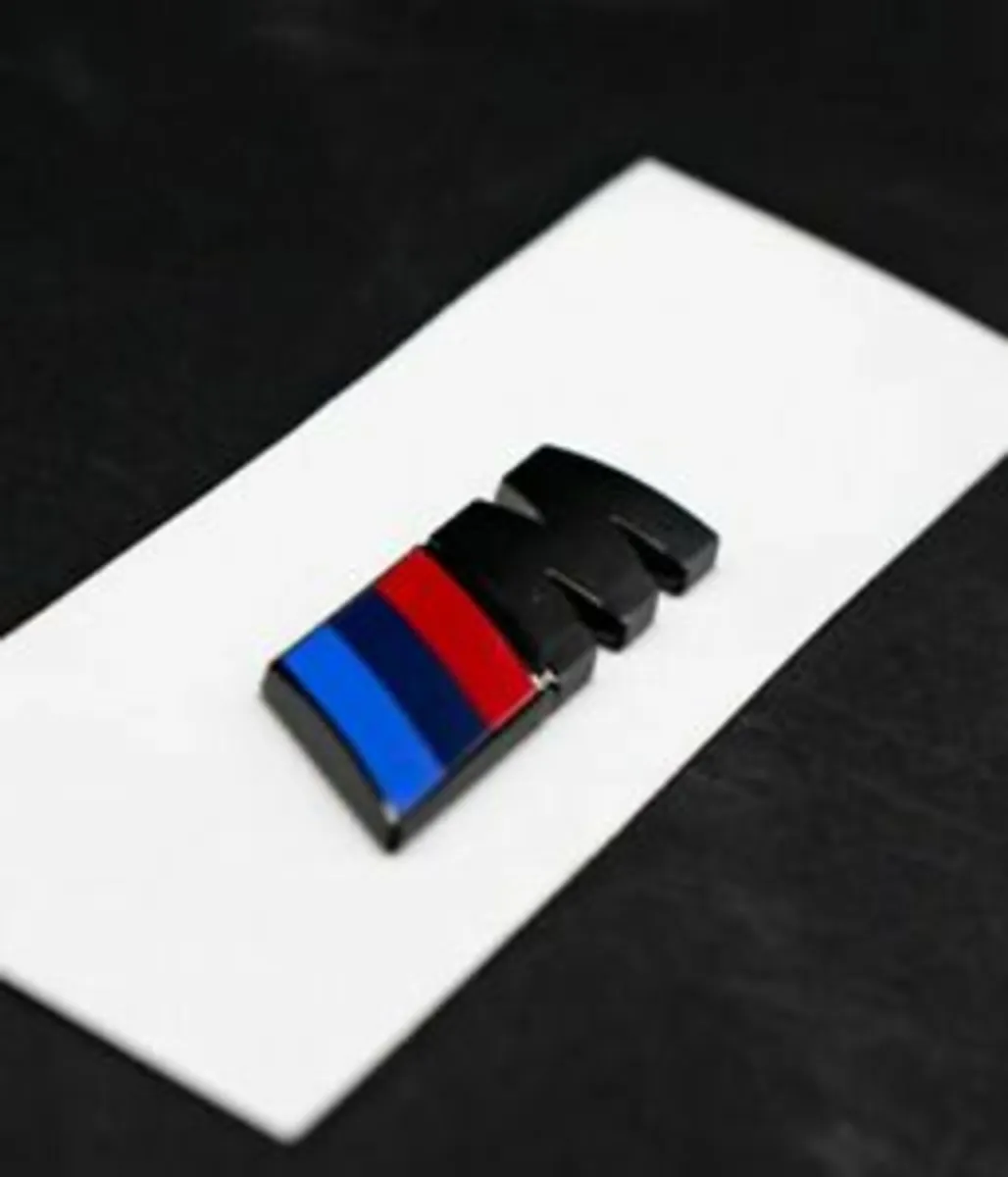 BMW Boot M sport badge Gloss black 7.2cm x 2.7cm