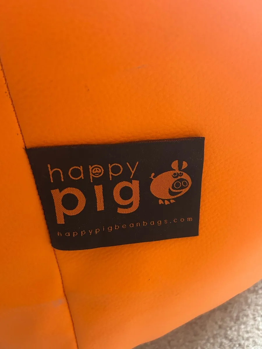 Large Orange Bean Bag - Image 3