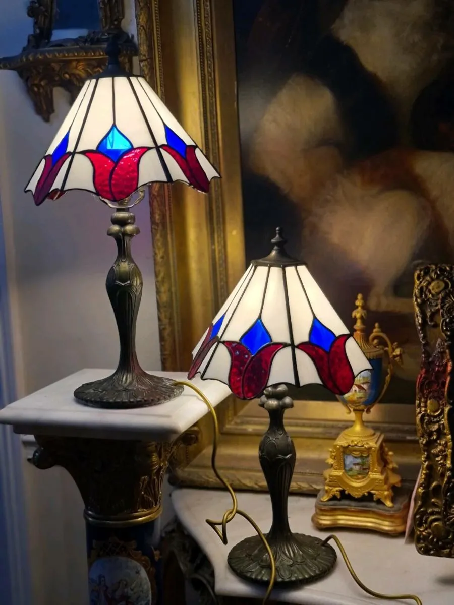 Pair of vintage tiffany lamps - Image 3